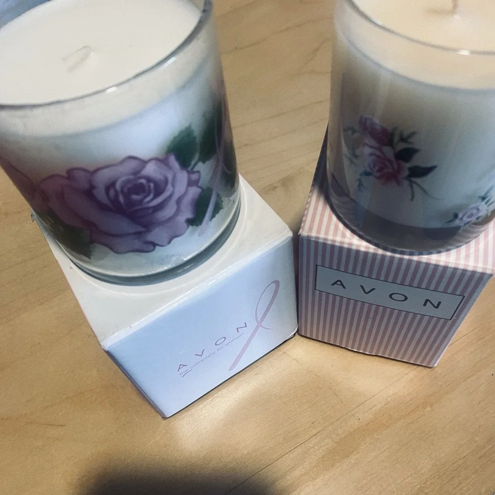 Avon 2-Breast Cancer 1999 &‎ 2003 Candles NIB-scented-Relaxing